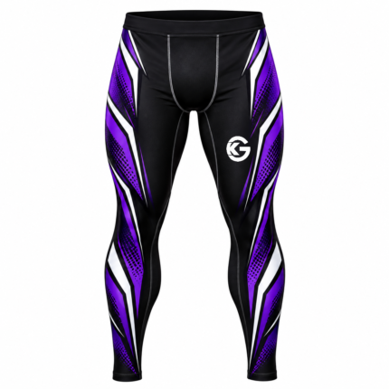 Purple Vortex Martial Arts Spats – Men's BJJ & MMA Compression Leggings